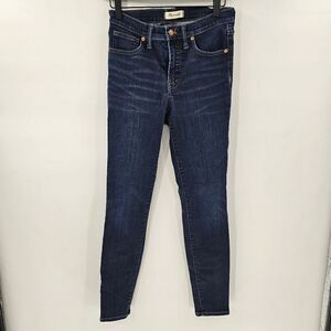 Madewell 27 9" skinny high rise jeans dark wash